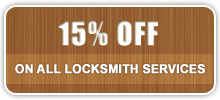 15% of on all locksmith services